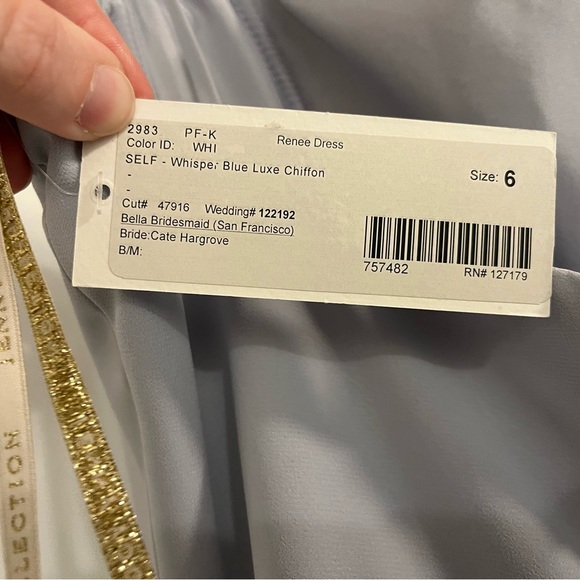 Jenny Yoo Renee dress, whisper blue color, size 6. New with tags! - Picture 2 of 5